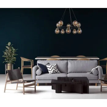 Italux Galvez  fekete-bronz függesztett lámpa (IT-PND-28622-10A) E14 10 izzós IP20
