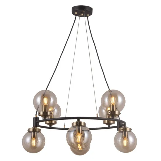 Italux Galvez  fekete-bronz függesztett lámpa (IT-PND-28622-8A) E14 8 izzós IP20