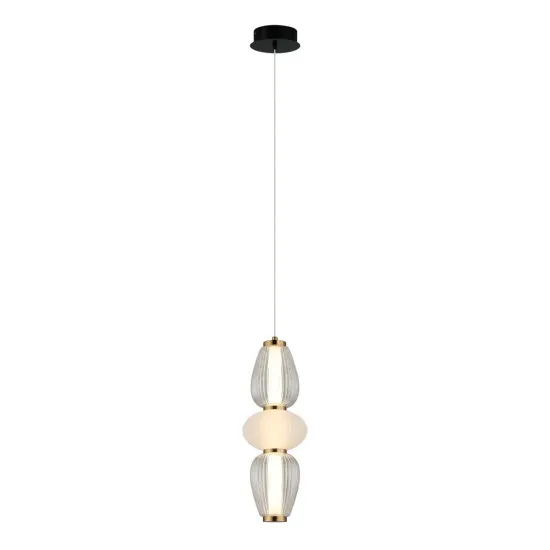 Italux Gastel  fehér-füstszínű LED függesztett lámpa (IT-PND-74937-3-BK) LED 1 izzós IP20