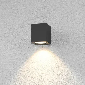 Italux Genta  fekete kültéri fali lámpa (IT-OWL-2197-1SQ) GU10 1 izzós IP54