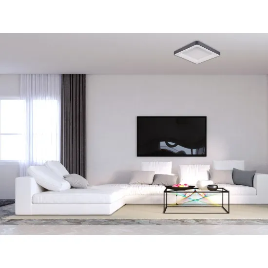 Italux Giacinto  fekete LED mennyezeti lámpa (IT-5304-850SQC-BK-3) LED 1 izzós IP20