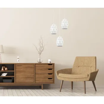 Italux Harley  fehér függesztett lámpa (IT-MDM-3480/1 W) E27 1 izzós IP20
