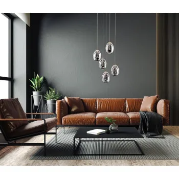 Italux Huelto  krómszínű LED függesztett lámpa (IT-PND-22112132-5A-CR) LED 1 izzós IP20