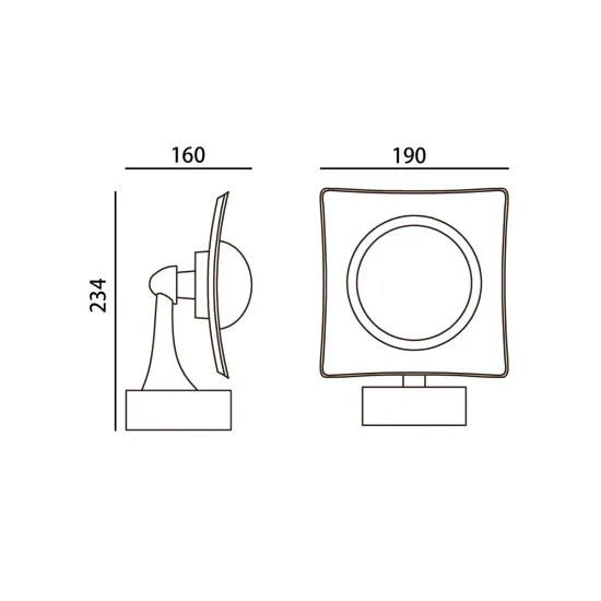 Italux Isola fekete LED kültéri falikar (IT-OWL-6950-3K) LED 1 izzós IP54