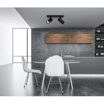 Italux Laconi  fekete mennyezeti spotlámpa (IT-SPL-2813-2B-BL) GU10 2 izzós IP20