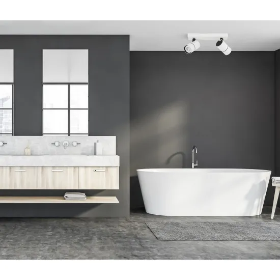 Italux Laconi  fehér-fekete mennyezeti spotlámpa (IT-SPL-2813-2B-WH) GU10 2 izzós IP20