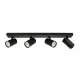 Italux Laconi  fekete mennyezeti spotlámpa (IT-SPL-2813-4B-BL) GU10 4 izzós IP20