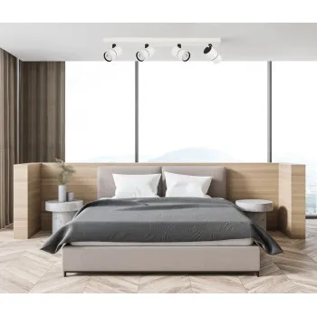 Italux Laconi  fehér-fekete mennyezeti spotlámpa (IT-SPL-2813-4B-WH) GU10 4 izzós IP20