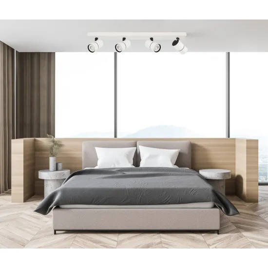 Italux Laconi  fehér-fekete mennyezeti spotlámpa (IT-SPL-2813-4B-WH) GU10 4 izzós IP20