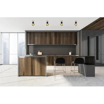Italux Lafin  fekete-arany mennyezeti spotlámpa (IT-SPL-45379-1R-BK-GD) GU10 1 izzós IP20