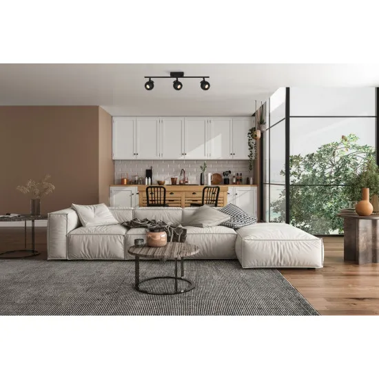 Italux Lafin  fekete mennyezeti spotlámpa (IT-SPL-45379-3-BK) GU10 3 izzós IP20