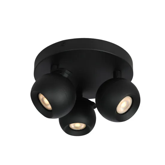 Italux Lafin  fekete mennyezeti spotlámpa (IT-SPL-45379-3R-BK) GU10 3 izzós IP20