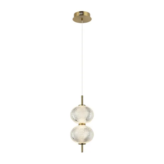Italux Lazie  réz-átlátszó LED függesztett lámpa (IT-PND-29038-2-GD) LED 1 izzós IP20