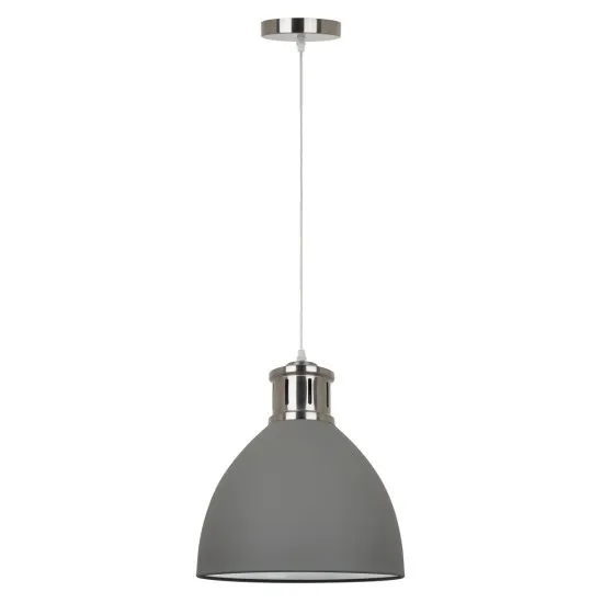 Italux Lola  szürke-nikkel függesztett lámpa (IT-MD-HN8100-GR+S.NICK) E27 1 izzós IP20