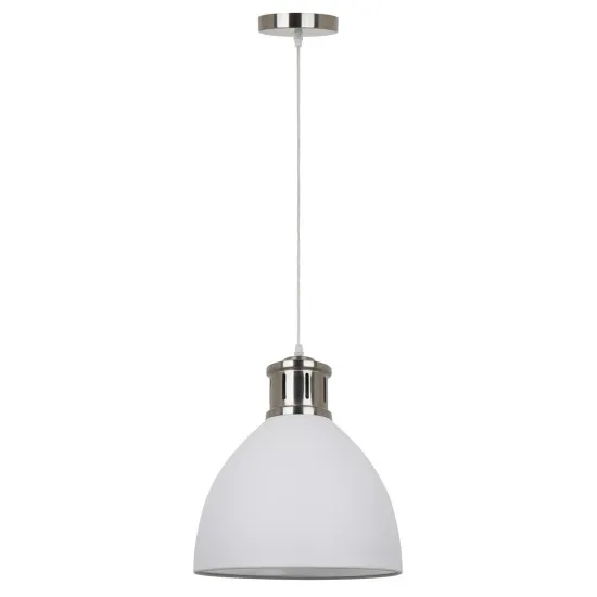 Italux Lola  fehér-nikkel függesztett lámpa (IT-MD-HN8100-WH+S.NICK) E27 1 izzós IP20