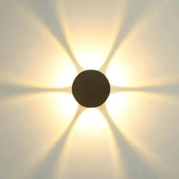 Italux Macba  fekete LED kültéri fali lámpa (IT-OWL-6031-6-3K) LED 1 izzós IP54