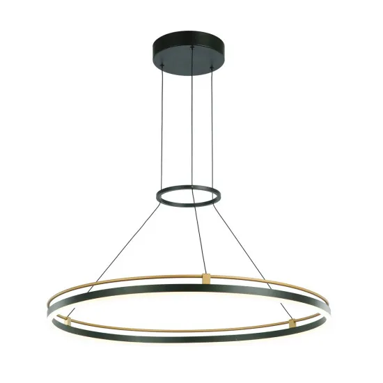 Italux Merlot  fekete-arany LED függesztett lámpa (IT-PND-54638R-28W-3K-BK-GD) LED 1 izzós IP20