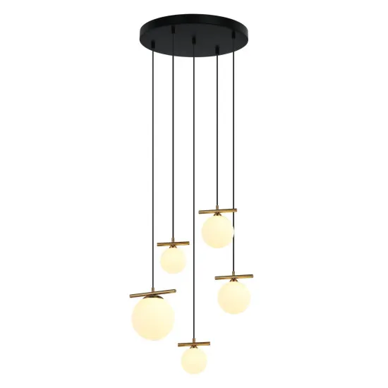 Italux Merseta  bronz-fekete függesztett lámpa (IT-PND-463325A-BRO+W) E14+G9  5 izzós IP20