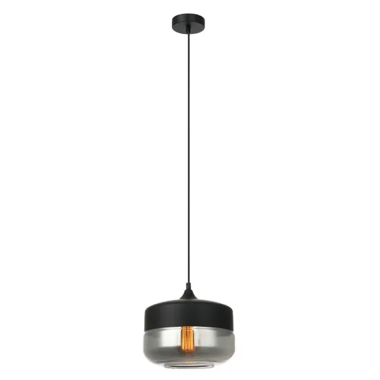 Italux Molina  fekete-füstszínű függesztett lámpa (IT-MDM-2380/1 BK+SG) E27 1 izzós IP20