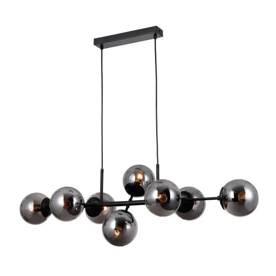 Italux Molite  fekete függesztett lámpa (IT-PND-1098-8-BL) E14 8 izzós IP20