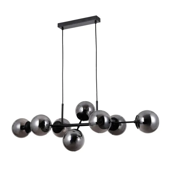 Italux Molite  fekete függesztett lámpa (IT-PND-1098-8-BL) E14 8 izzós IP20