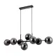 Italux Molite  fekete függesztett lámpa (IT-PND-1098-8-BL) E14 8 izzós IP20