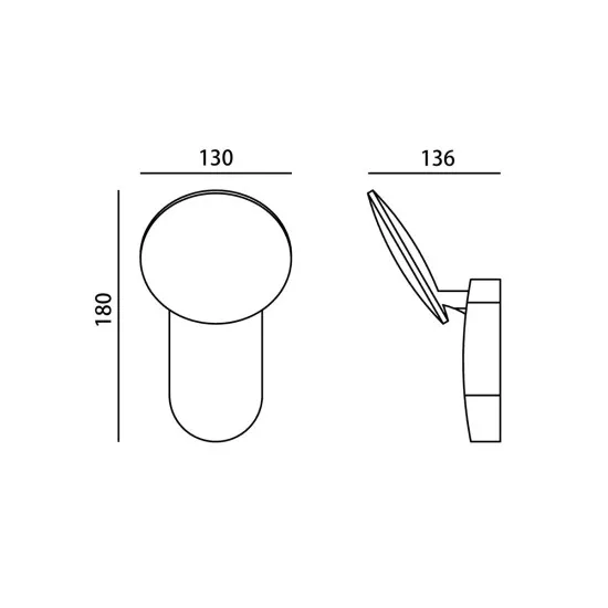 Italux Monti fekete LED kültéri fali lámpa (IT-OWL-6214-3K) LED 1 izzós IP54