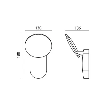 Italux Monti fekete LED kültéri fali lámpa (IT-OWL-6214-4K) LED 1 izzós IP54