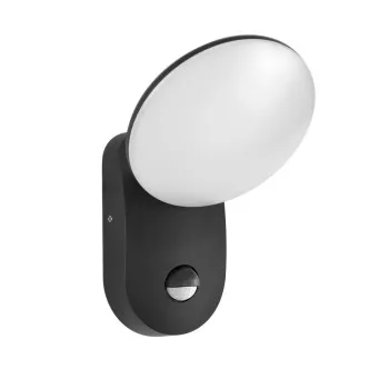 Italux Monti fekete mozgásérzékelős LED kültéri fali lámpa (IT-OWL-6214-S-3K) LED 1 izzós IP54
