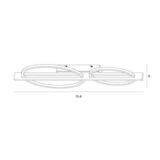 Italux Natano  fekete-natúr LED mennyezeti lámpa (IT-PLF-55362-25W-WO) LED 1 izzós IP20