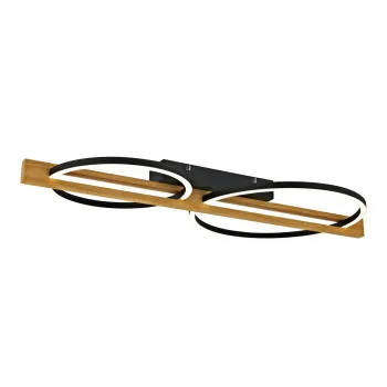 Italux Natano  fekete-natúr LED mennyezeti lámpa (IT-PLF-55362-25W-WO) LED 1 izzós IP20