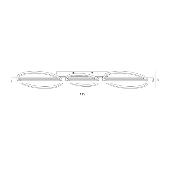 Italux Natano  fekete-natúr LED mennyezeti lámpa (IT-PLF-55362-40W-WO) LED 1 izzós IP20