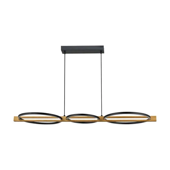 Italux Natano  fekete-natúr LED függesztett lámpa (IT-PND-55362-40W-WO) LED 1 izzós IP20