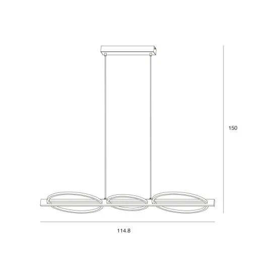 Italux Natano  fekete-natúr LED függesztett lámpa (IT-PND-55362-40W-WO) LED 1 izzós IP20