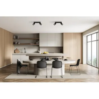 Italux Nesto  fekete mennyezeti spotlámpa (IT-SPL-23436-2-BK) GU10 2 izzós IP20