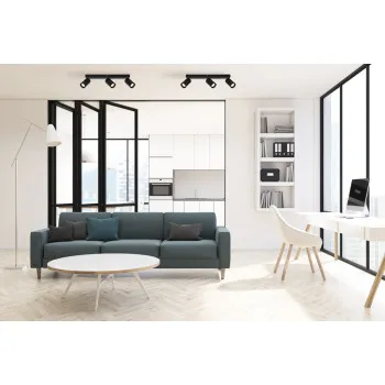 Italux Nesto  fekete mennyezeti spotlámpa (IT-SPL-23436-3-BK) GU10 3 izzós IP20