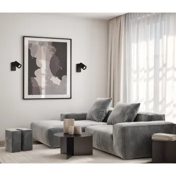 Italux Nesto  fekete fali spotlámpa (IT-WL-23436-1-BK) GU10 1 izzós IP20