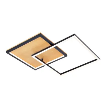 Italux Noris  fekete-natúr LED mennyezeti lámpa (IT-PLF-82738-28W-WO) LED 1 izzós IP20