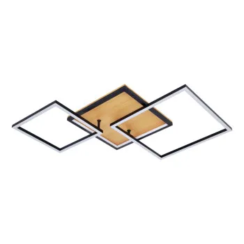 Italux Noris  fekete-natúr LED mennyezeti lámpa (IT-PLF-82738-38W-WO) LED 1 izzós IP20