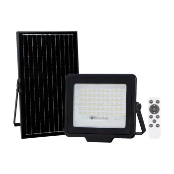 Italux Norla  fekete napelemes LED kültéri reflektor (IT-SLR-42563-200W) LED 1 izzós IP65