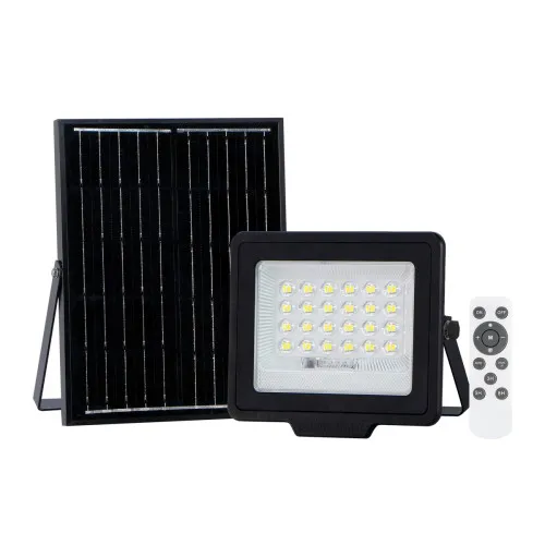 Italux Norla  fekete napelemes LED kültéri reflektor (IT-SLR-42563-50W) LED 1 izzós IP65