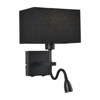 Italux Norte  fekete olvasólámpás LED falikar (IT-WL-1122-2-BL-BM-RC-BL) LED+E27 2 izzós IP20