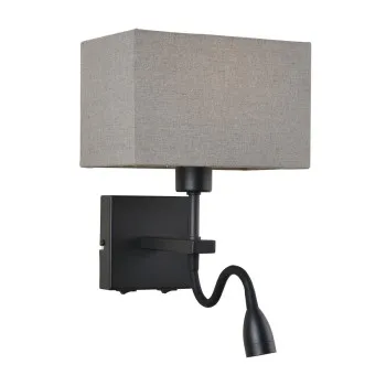 Italux Norte  fekete olvasólámpás LED falikar (IT-WL-1122-2-BL-BM-RC-GR) LED+E27 2 izzós IP20
