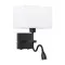 Italux Norte  fekete olvasólámpás LED falikar (IT-WL-1122-2-BL-BM-RC-WH) LED+E27 2 izzós IP20