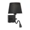Italux Norte  fekete olvasólámpás LED falikar (IT-WL-1122-2-BL-BM-RO-BL) LED+E27 2 izzós IP20
