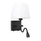 Italux Norte  fekete olvasólámpás LED falikar (IT-WL-1122-2-BL-BM-RO-WH) LED+E27 2 izzós IP20