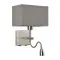 Italux Norte  nikkel olvasólámpás LED falikar (IT-WL-1122-2-BL-SN-RC-GR) LED+E27 2 izzós IP20