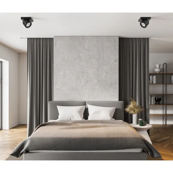 Italux Nuora  fekete mennyezeti spotlámpa (IT-SPL-2855-1B-BL) GU10 1 izzós IP20