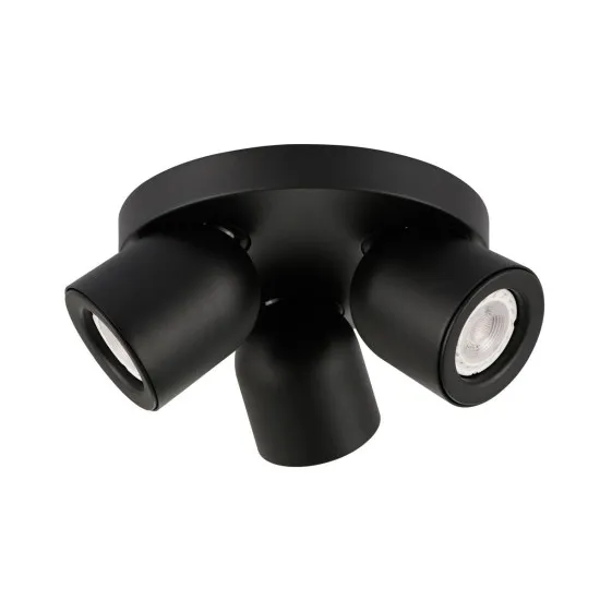 Italux Nuora  fekete mennyezeti spotlámpa (IT-SPL-2855-3C-BL) GU10 3 izzós IP20