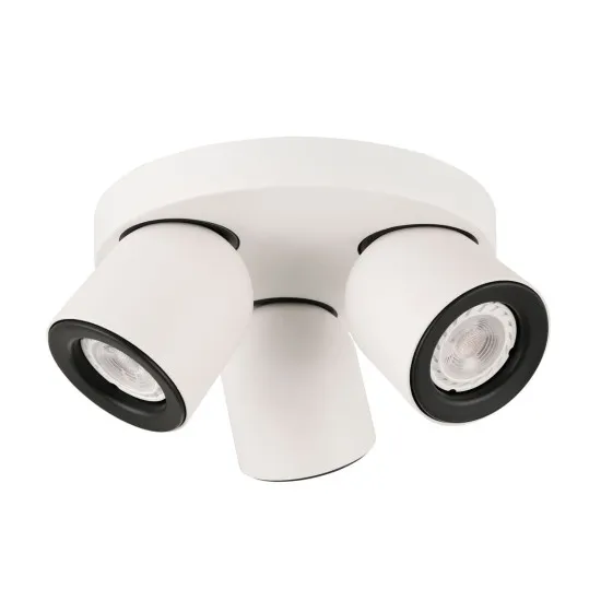 Italux Nuora  fehér-fekete mennyezeti spotlámpa (IT-SPL-2855-3C-WH) GU10 3 izzós IP20